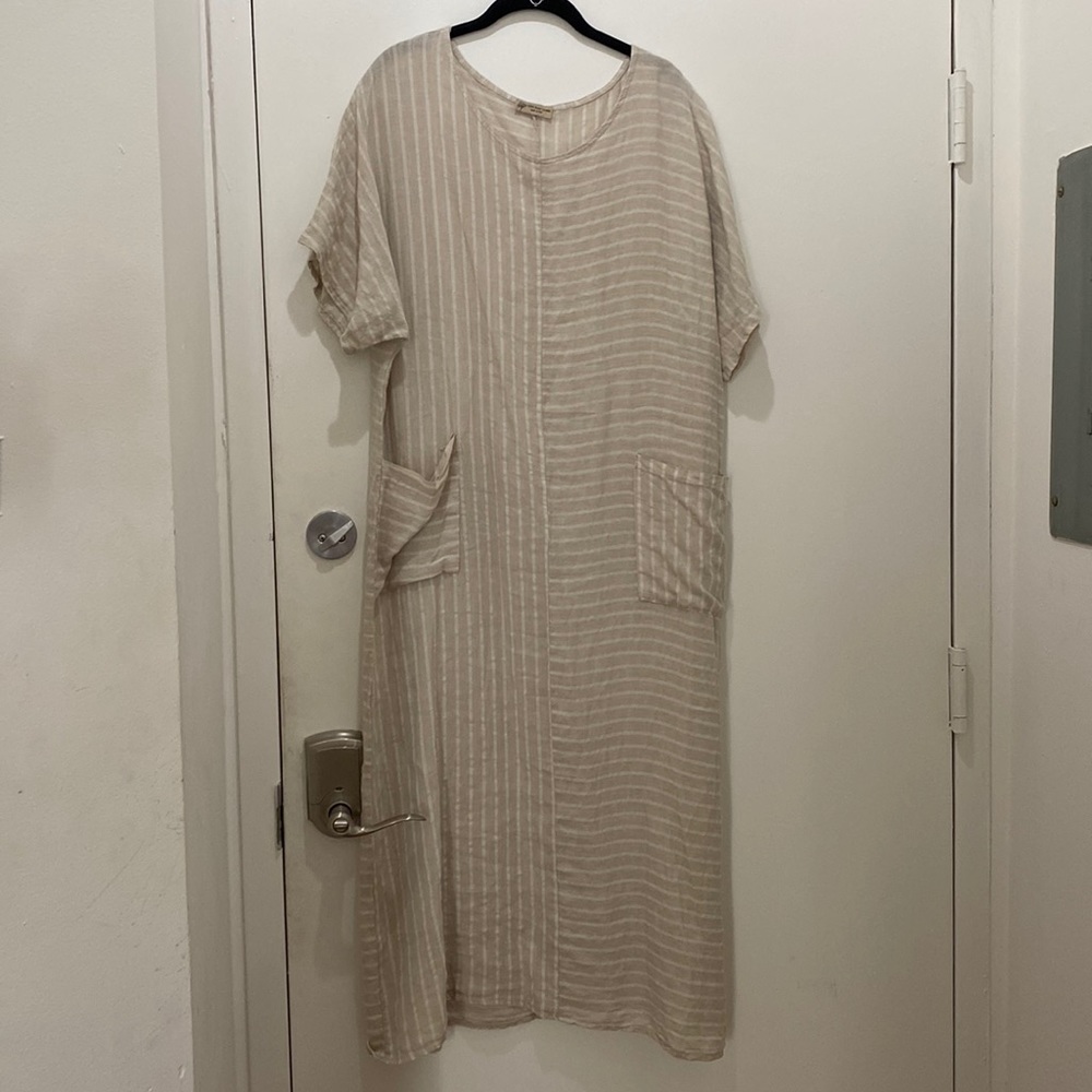 100% Pure Linen Dress Cover Up